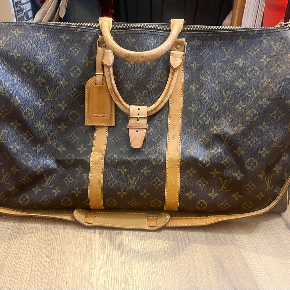 1990 LV Keepall 55 Bandolier; Vintage.